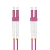helos LWL Patchkabel OM4 Duplex 3,0mm LC-LC 50/125µm erikaviolett 15m LSZH
