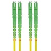 helos LWL Patchkabel OS2 Duplex E2000® APC (LSH)-E2000 APC (LSH) 9/125µm gelb 2m
