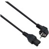 helos Netzanschlusskabel, Schutzkontaktstecker 90° auf C15, juodas, 1,8m
