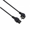 helos Netzanschlusskabel, Schutzkontaktstecker 90° auf C15, juodas, 3,0m