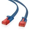 „helos“ jungiamasis kabelis „Cat 6 Ultraflach U/UTP RJ45“, mėlynas, 0,5 m, AWG32