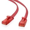 helos Patchkabel Cat 6 Ultraflach U/UTP RJ45 raudona 0,5m AWG32