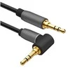helos Anschlusskabel, Klinke 3,5mm Stecker/Stecker 90°, PREMIUM, 2,0m, juodas