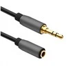helos Verlängerungskabel, Klinke 3,5mm St./Buchse 3 Pin, PREMIUM, 1,0m, juodas