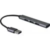 HUB USB helos Helos HUB, 4in1 USB-A 3.0 St./3x USB-A 2.0 Bu. + 1x USB-A 3.0 Bu., spacegrau hochwertiges Aluminiumgehäuse , bis zu 5 Gbit/s dank USB 3.0 Standard , Plug &amp; Play , USB-A 3.0 St. HUB mit 3x USB-A 2.0 Bu. und 1x USB-A 3.0 Bu. , PREMIUM , CE-zer
