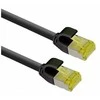 helos Patchkabel Cat 6a Ultraslim S/FTP RJ45 juodas 1m AWG28/7 LSZH GHMT