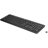 Klaviatūra HP 230 BLK WL KBD, viso dydžio (100 %), belaidis, radijo dažnių belaidis, membraninis, juodas