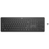 Klaviatūra HP 230 BLK WL KBD, viso dydžio (100 %), belaidis, radijo dažnių belaidis, membraninis, juodas