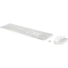 Klaviatūra HP 655 belaidė klaviatūros ir pelės rinkinys, viso dydžio (100%), belaidis, RF belaidis + USB, balta, pelė pridėta