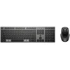 Klaviatūra HP 720 MULTI RCHRGBL WLS KB MS, Full-size (100%), Wireless, USB + Bluetooth, Mechaninė, Juodas, su pele