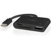 Nedis USB šakotuvas 1x USB-C™ 1x USB A 1x USB-C™ – 4 prievadų prievadas (-ai) | USB 2.0, maitinamas per USB, SD ir MicroSD