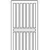 Hudevad As Viršutinės radiatoriaus grotelės 600 mm - C4 ir C6 radiatoriams, 22 tipo, baltos RAL 9016