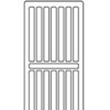 Hudevad As Viršutinės radiatoriaus grotelės 800 mm - C4 ir C6 radiatoriams, 22 tipo, baltos RAL 9016