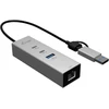 I-tec USB-C/USB-A metalinis šakotuvas 3 - 2x USB-C 1x USB-A 2.5GLAN