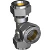 IBP CONEX trišakis 15 mm suspaudimo chromuotas