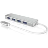 ICY BOX IB-HUB1425-C3 USB 3.2 Gen 1 (3.1 Gen 1) Type-C 5000 Mbit/s sidabrinis