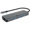 ICY BOX nešiojamųjų kompiuterių prijungimo stotelė, 6 viename, PD1, 1xUSB-C, 3xUSB-A, 1xHDMI, 1xVGA, 100W