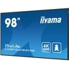 Monitorius Iiyama 98" 3840x2160, UHD IPS panel, Haze 25%, 500cd/m²,Speakers 2x16W, Multiple Inputs :DVI-I VGA, HDMI 3x, DP-out, USB 2.0x2, WiFi, LAN, Media Player, RS232C, iiSignage2 (CMS/DMS), E-Share, Android 11 OS, OPS PC-SLOT