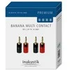 „Inakustik 0081471“, 4 mm bananinis kištukas, juodas, raudonas, kištukas, tiesus, 16 mm², 4 vnt.