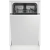 Indaplovė Beko DIS35026, Fully built-in, Slimline (45 cm), Juodas, Mygtukai, LED, Hot