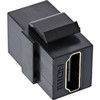 Adapteris AV InLine® HDMI Keystone Snap-In modulis, 4K/60Hz, HDMI AF/AF juodas