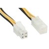 „InLine Molex“ – ATX/EPS 4 kontaktų, 0,2 m, „Geltonas“ (26632)