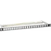 Intellinet Network Solutions INTELLINET 24 prievadų ekranuotas skydelis, be įrangos, 0,5 HE tuščias skydelis, skirtas 48,26 cm 19 colių stovo montavimui, Keystone lizdams, juoda
