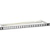 Intellinet Network Solutions INTELLINET 24-Port Patchpanel geschirmt und unbest�ckt 0,5 HE Leerpanel zur 48,26 cm 19-col.-Rackmontage f�r Keystone-Jacks juodas