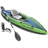 Intex K1, Inflatable kayak, 1 person(s), 100 kg, Juodas, Mėlyna, Žalias, Pilkas, Polyvinyl chloride (PVC), 1 seat(s)