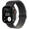 Išmanusis laikrodis Apple „Watch Ultra 3 Cellular“ 49 mm juodo titano korpusas su juodo titano Milano apyranke – didelis