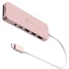 J5create - Ekologiškas USB-C kelių prievadų šakotuvas su maitinimo šaltiniu - rožinis