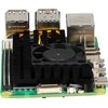 Joy It Raspberry Pi -jäähdytyssiili tuulettimella, Raspberry Pi 5 B, musta