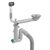 Juvel Vienos kriauklės sifono komplektas 783080 - Universalus su rankiniu filtru. Tinka IKEA kriauklėms ir kitoms.