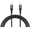 Dudao L3CC USB-C – USB-C 60W 2m pintas kabelis – juodos spalvos
