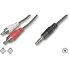 Kabelis Techly Jack 3.5mm - RCA (Cinch) x2 0.5m juodas (504402)