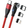 Kabelis USB Realpower USB-C - USB-C 1 m Raudona (439625)