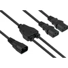 Alcasa Kabelmeister SK1436-S003 maitinimo kabelis Juodas maitinimo kabelis 0,3 m IEC C14 IEC C13
