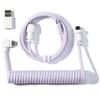Keychron susuktas aviatorinis kabelis 8K, violetinė, 176 m, 1 vnt., susuktas, pintas, USB Type-C, Aviator