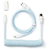 Keychron Spiralinis aviatoriaus kabelis 8K, šviesiai mėlynas, 176 m, 1 vnt., spiralinis, pintas, USB Type-C, aviatoriaus
