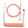 Keychron Susuktas aviatorinis kabelis 8K, oranžinis, 176 m, 1 vnt., susuktas, pintas, USB Type-C, aviatorinis