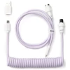 Keychron susuktas aviatorinis kabelis 8K, violetinė, 176 m, 1 vnt., susuktas, pintas, USB Type-C, Aviator