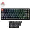 Klaviatūra Keychron K2 Version 3, 75%, su laidu &amp; Wireless, USB + RF belaidė + Bluetooth, Magnetic-mechaninė key switch, RGB LED, Juodas, Carbon