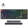 Klaviatūra Keychron K8 QMK, su laidu &amp; Wireless, USB + RF belaidė + Bluetooth, Magnetic-mechaninė key switch, RGB LED, Juodas