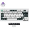 Klaviatūra Keychron Q1 HE, su laidu &amp; Wireless, USB + RF belaidė + Bluetooth, Magnetic-mechaninė key switch, QWERTY, RGB LED, Baltas