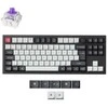 Klaviatūra Keychron Q3 HE, su laidu &amp; Wireless, USB + RF belaidė + Bluetooth, Magnetic-mechaninė key switch, RGB LED, Juodas, Carbon