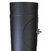 Kierulff MB juodas dūmų vamzdis 130 mm 250 mm ilgio - 250 mm ilgio su valymo sklende