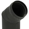 Kierulff MB Juodas dūmtraukio vamzdis, 80 mm alkūninis vamzdis 45 - alkūninis vamzdis 45° x 1 mm. Keraminė tarpinė.