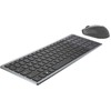 DELL Pro Plus kompaktiška klaviatūra ir pelė – KM7120W – Belgijos (AZERTY), viso dydžio (100 %), belaidė, radijo dažnių belaidis ryšys + „Bluetooth“, AZERTY, pilka, titano spalvos, pelė pridėta