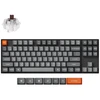Klaviatūra Keychron K8 Max QMK, 80%, su laidu & Wireless, USB + RF belaidė + Bluetooth, Mechaninė, RGB LED, Juodas, Pilkas