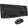 Klaviatūra Logitech Desktop MK120, su laidu, USB, Mechaninė, QWERTY, Juodas, su pele